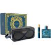 Versace Eros EDP For Men 3-Piece Gift Set with Mini Travel perfume & Versace Trousse
