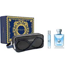 Versace Pour Homme EDT 3-Piece Gift Set with Mini Spray & Versace Trousse