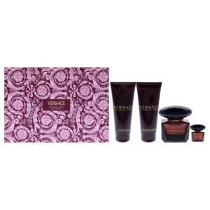 Versace Crystal Noir EDP 4-Piece Gift Set with BL,SG & Mini Perfume