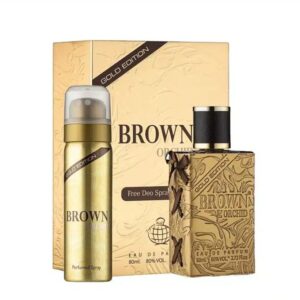 Fragrance World Brown Orchid Gold Edition EDP For Men-80ml With Free Deo Spray