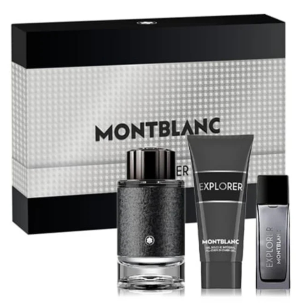 Mont Blanc Explorer EDP 3-Piece Gift Set For Men With Mini Perfume & SG