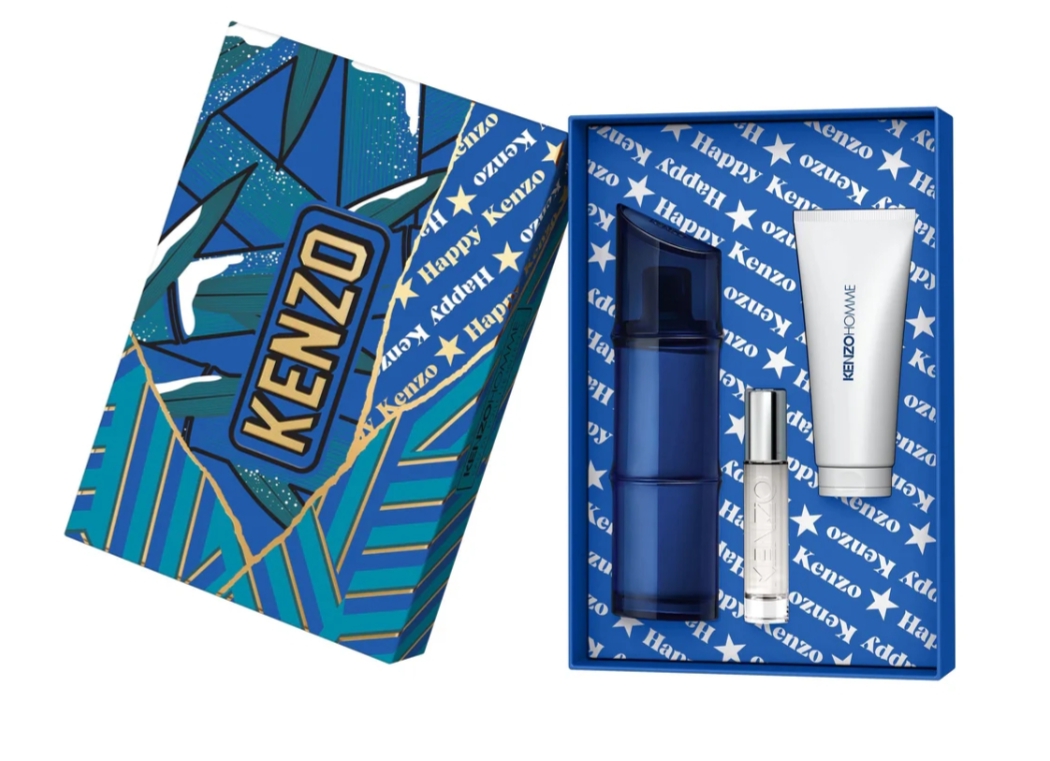Kenzo Homme EDT Intense 3-Piece Gift Set With Mini Perfume & Shower Gel