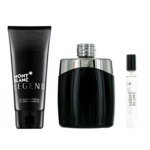 Mont Blanc Legend Men EDT 3-Piece Gift Set with Mini Perfume & All Shower Gel