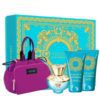 Versace PF Dylan Turquoise EDT 4-Piece Gift Set With BG & SG & Make up Case