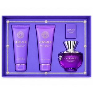 Versace Pour Femme Dylan Purple EDP 4-Piece Gift Set with Mini Perfume & BL & SG