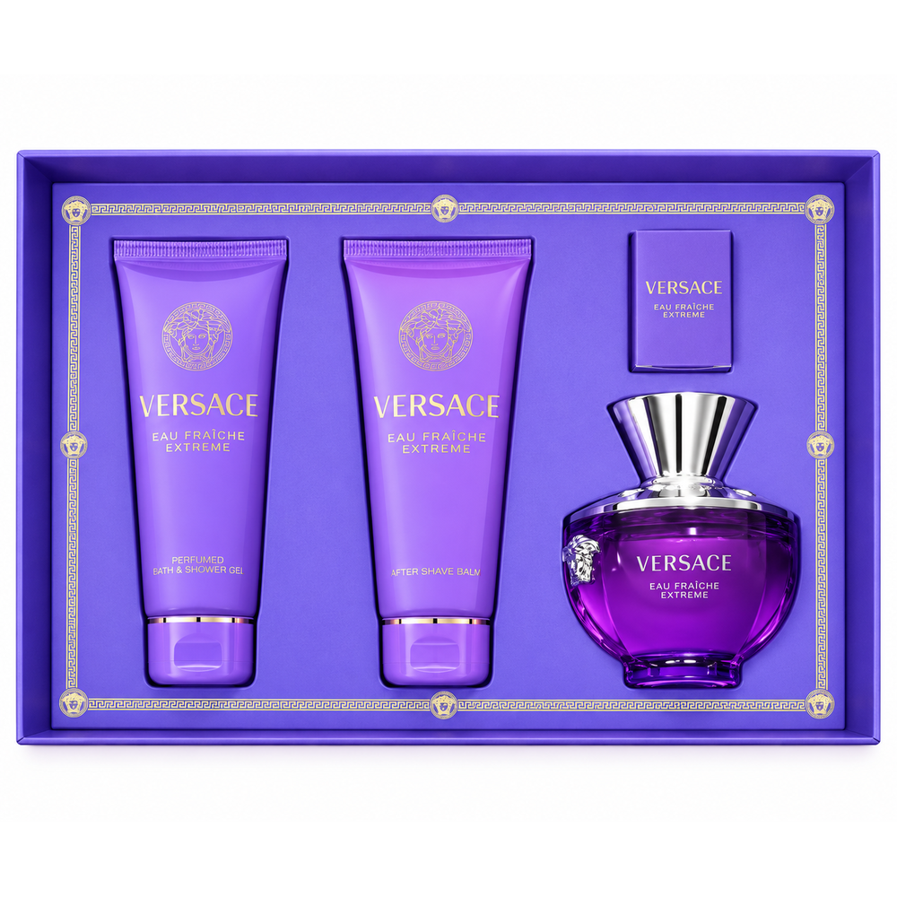 Versace Pour Femme Dylan Purple EDP 4-Piece Gift Set with Mini Perfume & BL & SG