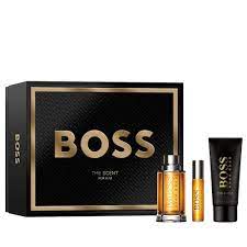 Boss The Scent For Him 3pcs Men Gift Set With Mini Perfume and SG