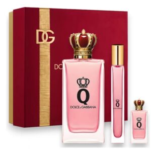 D&G Q EDP 3pcs Women Gift Set with Two Mini Perfumes