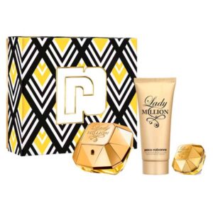 Lady Million 3pcs Women Gift Set With Mini perfume and Body Lotion