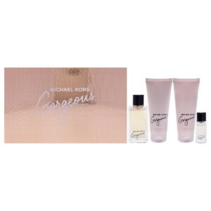 Michael Kors Gorgeous! W EDP 4pcs Gift Set With Mini+BL+SG