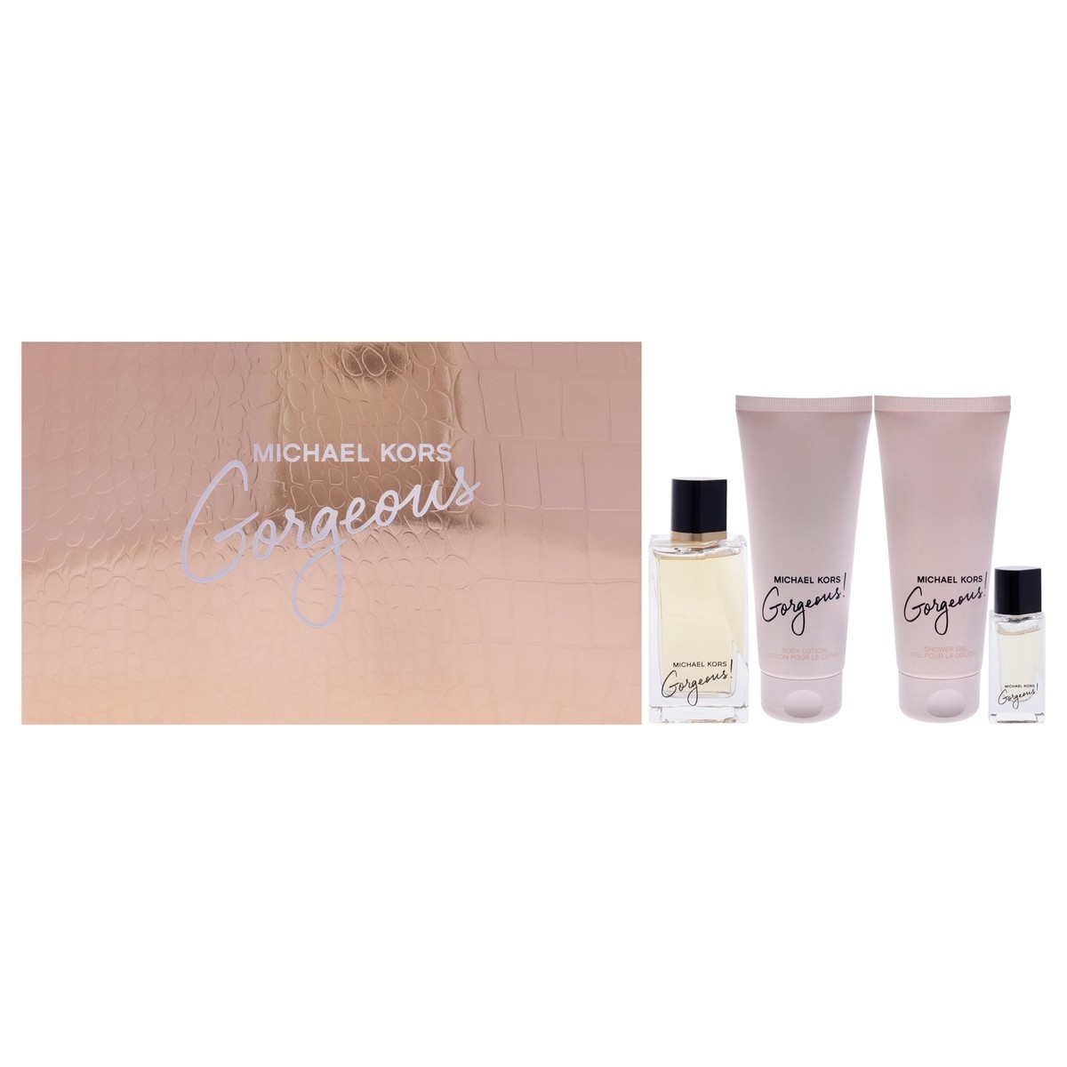 Michael Kors Gorgeous! W EDP 4pcs Gift Set With Mini+BL+SG