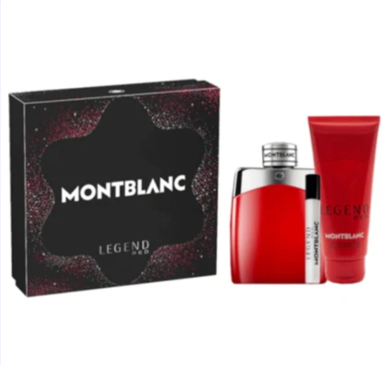 Mont Blanc Legend Red Men EDP 3-Piece Gift Set With Mini and SG