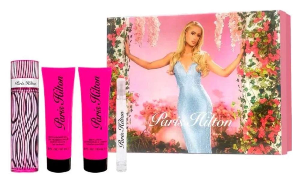 Paris Hilton EDP 4pcs W Gift Set with Mini Perfume+BL+SG