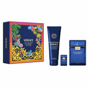 Versace Eau Fraiche Extreme EDP 3-Piece Gift Set With SG & Mini Perfume